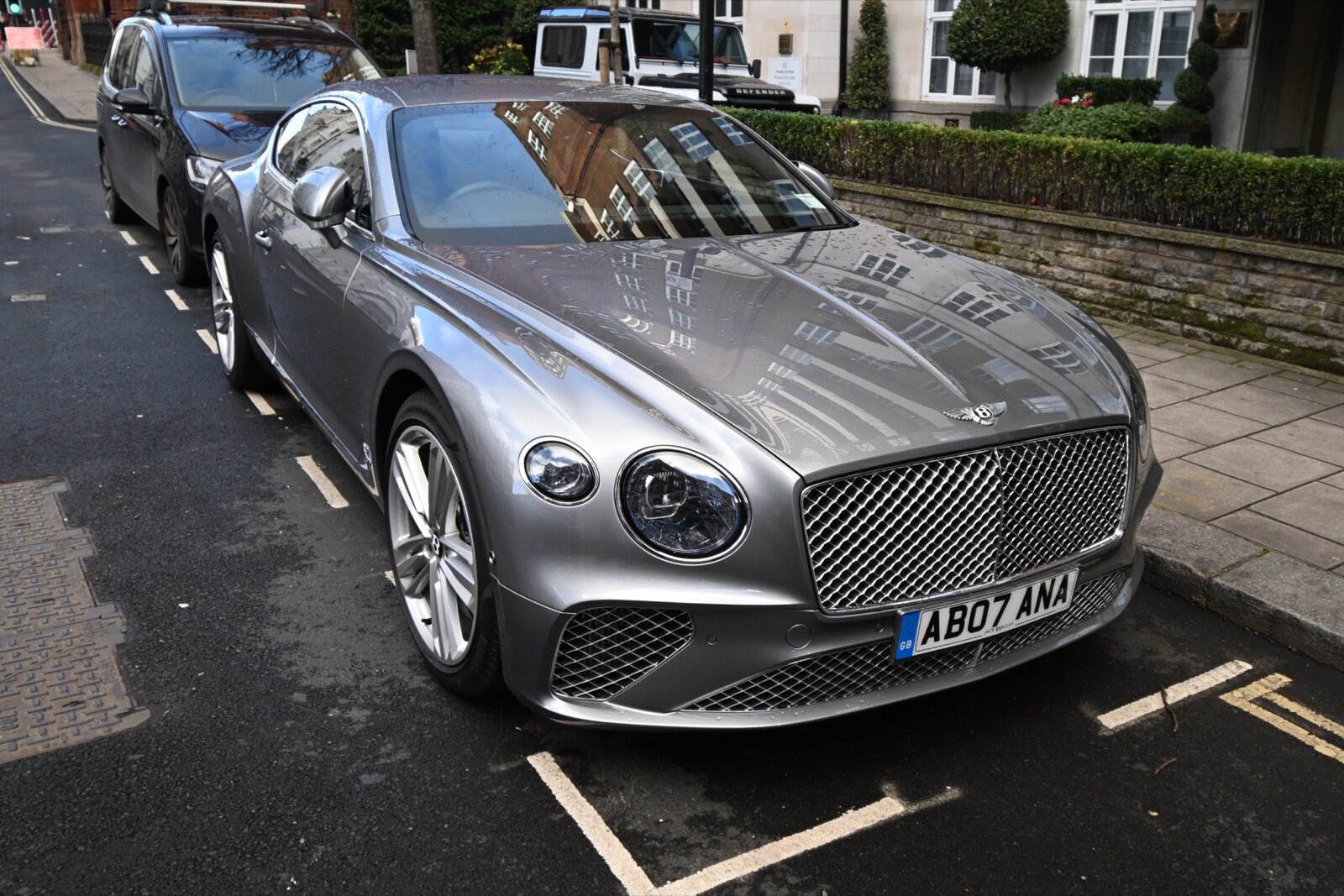 A car parked in a marked bay on a Mayfair street in W1, central London