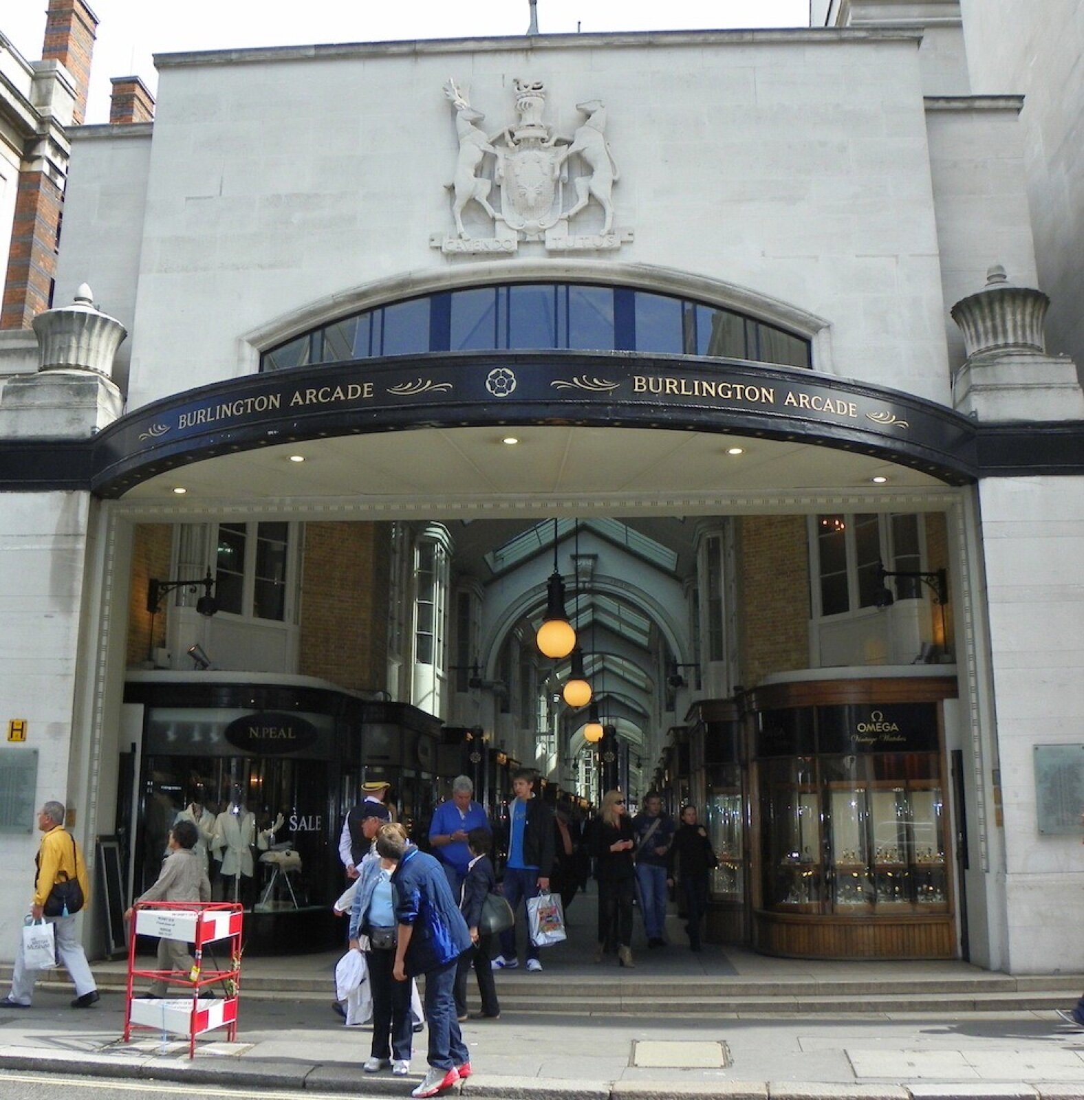 The Piccadilly entrance to Burlington Arcade in London